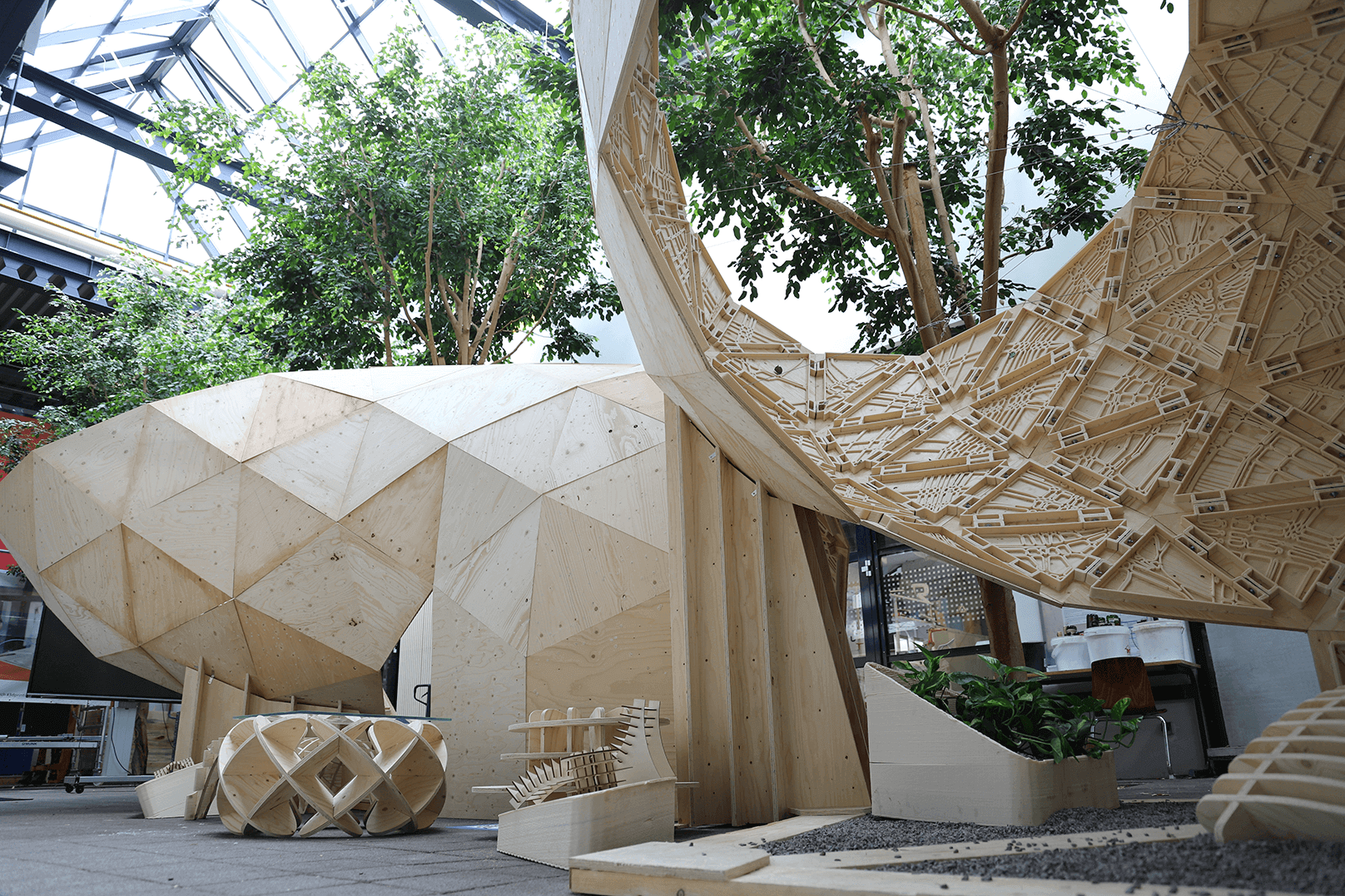 Shellscape Pavilion: Exploring Wood–Bioplastic Composites in ...